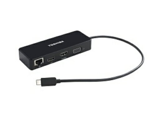 東芝純正Dynabook PA5272U-3PRP インターフェースハブ Type-C高速接続 ブラック TOSHIBA Type-C to USB3.0/HDMI/VGA/LANポート拡張Travelアダプター （PA5272U-1PRP PA5272U-2PRP PAUAD001と互換可能）