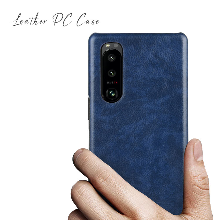 Xperia 5 III ケース SO-53B SOG05 スマホケース 背面レザーの質感がオシャレなハードケース レザー 革 背面 しっとり質感 手に馴染む スマホカバー 合革 PUレザー レトロ アンティーク おすすめ エクスペリア5 マークスリー ソニー