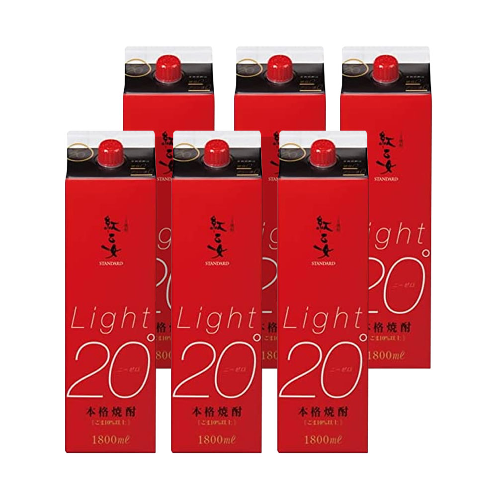 紅乙女 Light ニーゼロ 20° 1.8Lパック 6本 1ケースお買い得 本格焼酎 ごま焼酎 20度