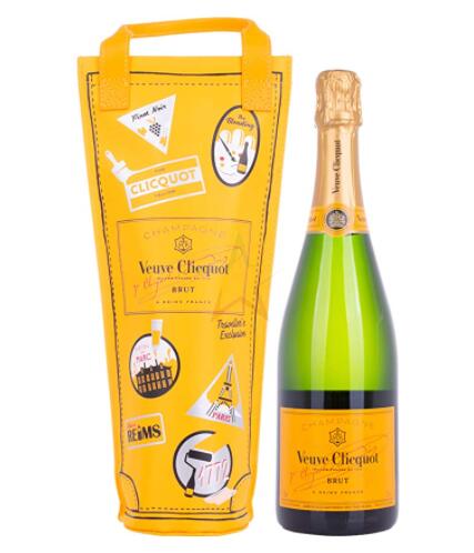 ヴーヴクリコ ブリュット 750ml クーラーバッグ入り / 泡 フランスワイン シャンパン シャンパーニュ スパークリング イエロー プレゼント ギフト 贈答 クリスマス パーティ
