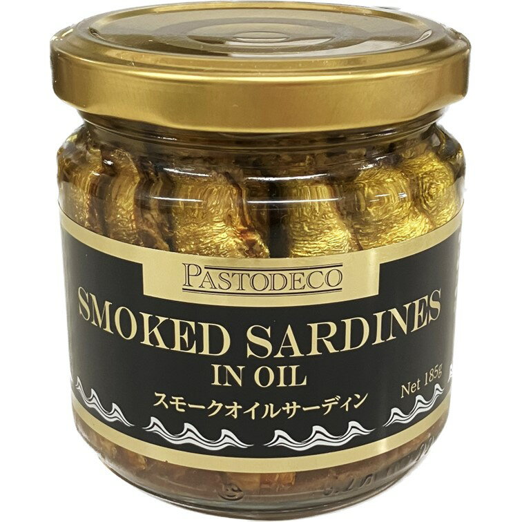 パストデコ スモークオイルサーディン ラトビア産 185g smoked sardines in oil　燻製小いわし油漬け/いわし/イワシ/トマトコーポレーション/パスタ/スパゲッティ/カナッペのサムネイル