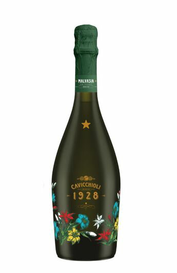 カビッキオーリ マルヴァジア セッコ 花柄プリントボトル 750ml /イタリアワイン/白ワイン/微発泡 フリッツァンテ/プレゼント/ギフト/贈答/フリッザンテ/カヴィッキオリ/ランブルスコ/カビッキオリ カビキオリのサムネイル