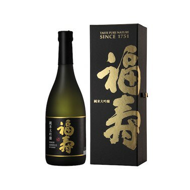 【受発注商品】福寿 純米大吟醸 黒ラベル 720ml/日本酒/専用ギフトボックス入り/ノーベル賞/福壽/灘/酒心館 父の日/晩餐会