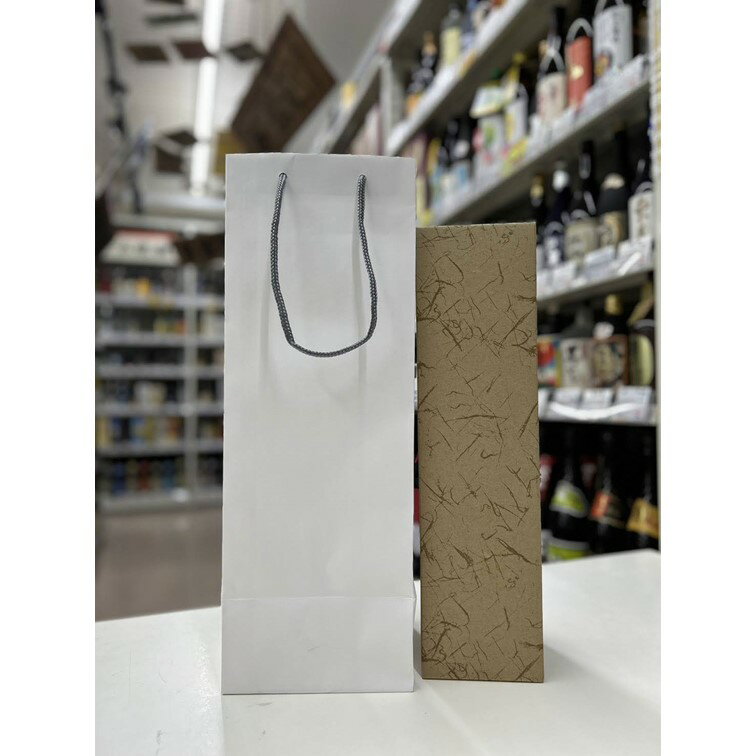 一升瓶1本用 紙袋K-307-4 1800ml 1.8L ギフトボックス入り対応 手提げ袋 プレゼント 手渡し