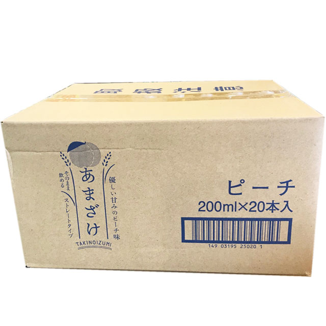 瀧の泉（たきのいずみ） あまざけピーチ200ml ペットボトル 20本入り/甘酒/酒粕/あま酒/もも/モモ/1ケース/フルーツ甘酒/山田酒造食品/飲む点滴