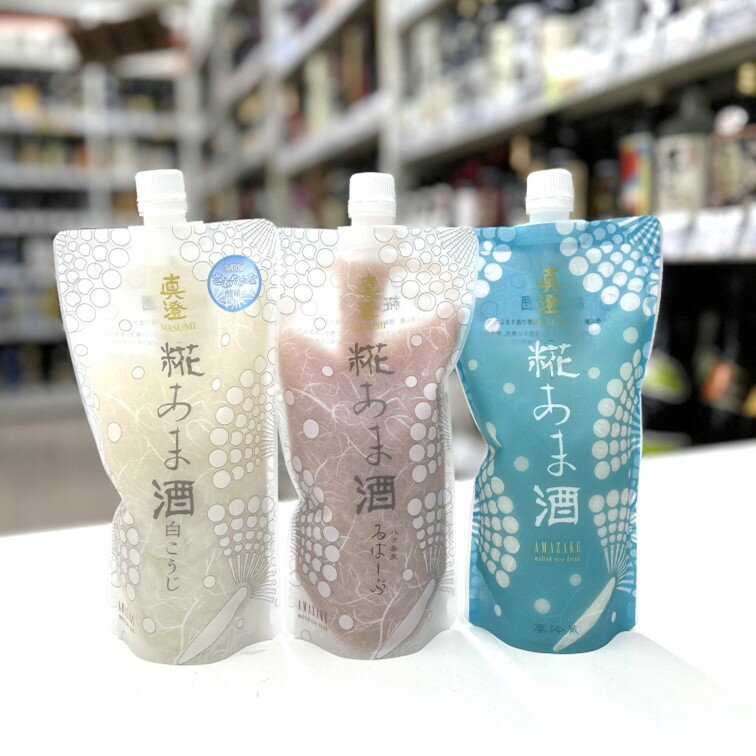 【送料無料！（北海道・沖縄は別途送料）】＼クール発送／ 真澄あま酒【3種】セット 500gx3個 ぷれーん るばーぶ 白こうじ 糀/ルバーブ/白糀/宮坂醸造/真澄/長野県/日本酒/甘酒/あまざけのサムネイル