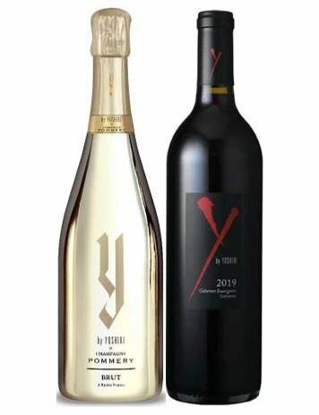 Y by YOSHIKI シャンパン カベルネソーヴィニヨン 1本づつの2本セット 750ml x2/ ヨシキ よしき シャンパーニュ 赤ワイン Xジャパン ポメリー ヨシキシャンパン（クール代別途要）