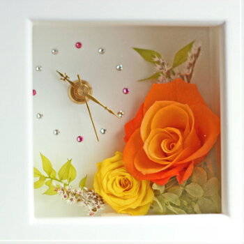 楽天市場】プリザーブドフラワー時計の通販