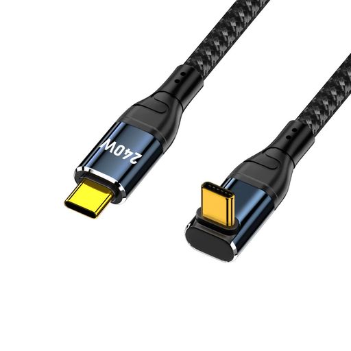 CY Cable USB-C 240W Type-C オス-オス ケーブル 上向き下向きコネクタ 48V 5A USB...
