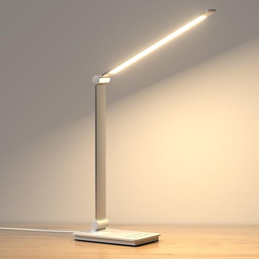 明度と色温度を調整して、さまざまなシーンに適した照明環境を作れます ✅【無段階調光・5段階調色デスクライト】▲ご注意:本製品は電源に接続してご使用いただく必要があります。アダプターは付属しておりませんので、別途ご購入ください!!!2026年の新型デスクライト led として、お好みの明るさを無段階に調節できます。電気スタンドは読書、仕事、リラックスタイムなどに適していっます。シーンに合わせて、最適な照明を自由に設定できる。勉強 ライトとして、目に優しく、長時間使っても快適な明るさを見つけることができる電気スタンド 卓上です。そして、デスクライトは電球色(3000 K)、温白色(4000 K)、白色(4500 K)、昼白色(5000 K)、日光色(6000 K)の5種類の色温度を選択することができます。さらに、デスクライトスイッチに軽く触れるだけで点灯、消灯を操作できます。タッチセンサーをスライドさせたり、タップしたりすることで、簡単に明るさを調節できるスタンドライト デスクです。仕事でも休憩でも、さまざまなシーンに適した、最適な照明環境を備えたデスクスタンドです。