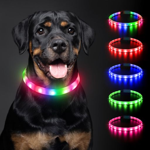 Kpuplol 光る首輪 犬 12種発光モード 犬 LED首輪 充電1時間で最大12時間 サイズ調...