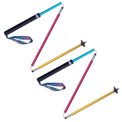 Azarxis トレッキングポール 折りたたみ 軽量 トレランポール 登山ストック 110cm ...