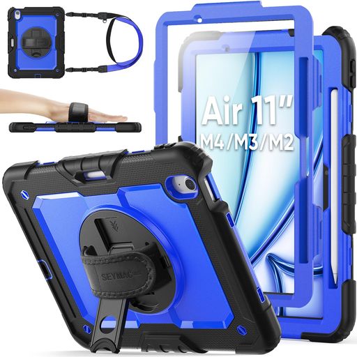 対応機種:本品は2026年/2025年/2024年 11インチiPad Air(M4/M3/M2)専用デザインケースです。モデル番号: A3459 A3460 A3463 A3266 A3267 A3270 A2902 A2903 A2904だけに適用されるため、ご購入前に必ずご確認ください。※ご注意:iPad Air第5/4世代、2025年iPad a16 11インチ、iPad proには適用されないためぜひご確認ください ハンドストラップ&amp;ショルダーストラップ:どの場所、状況でも使いやすい、手を通すタイプのハンドストラップ&amp;首や肩に掛けるタイプのショルダーストラップは遊び、旅行中などにハンズフリーになります。大事な対応機種の2026年/2025年/2024年 11インチiPad Air(M4/M3/M2)を落とさずに操作に集中できます。子供にも気楽に楽しめます。