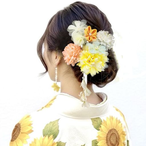 [RemeeHi] 髪飾り 和服 和風 造花 夏祭り 浴衣 着物 子供大人兼用 和装小物 ヘアピ...