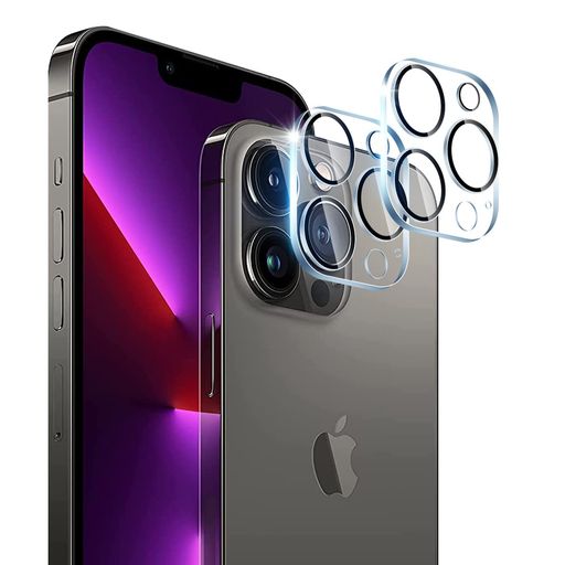 【2枚セット】 対応 iPhone 13 Pro/iPhone 13 Pro Max カメラフィルム 2枚 アイフォン13プロ / アイフォン13プロマックス レンズ 保護カバー 黒縁取り 露出オーバー防止 【 日本硝子素材 9H強度 】 対応