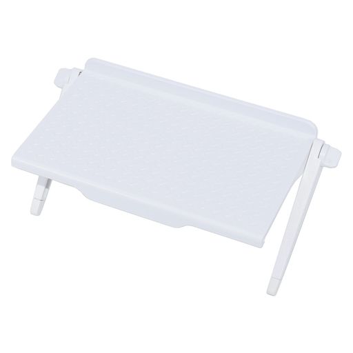 サイズ:幅20cm x奥行11.5cm;質量:約96g ;耐荷重:約1kg。 ネジなどの工具を使って固定する必要はなく、難しい組み立てもいりません。取り付けが苦手な方には最適です。 高品質で耐久性の高いABS樹脂を採用しており、丈夫でしっかりと液晶ディスプレイに引っかけます。 ボードがディスプレイから落ちる心配はいりません。より安定なデザインです。 商標登録第5991418号。