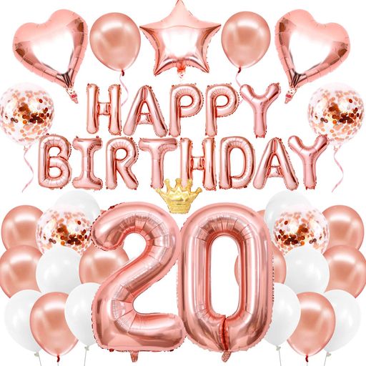 【豊富な49点セット】「HAPPY BIRTHDAY」アルミ文字ガーランドx1、 2数字“20”バルーン(高さ約70cm)、ローズゴールド風船x10 、ホワイト風船x10 、紙吹雪風船x4 、ハートアルミバルーンx2 、星形アルミバルーンx1 、ゴールド王冠x1、ドットシールx4ピース、リボンx1、ストローx1 【誕生日会を盛り上げる】風船やガーランドなど、友達や彼女の誕生日パーティーのムードを盛り上げる! 「HAPPY BIRTHDAY」文字ガーランド、星バルーン、ハートバルーンなど複数のアイテムを組み合わせると、賑やかでパーティー気分がアップします。 【立体感のある大きい数字バルーン】テーマカラーの風船でレターバナーの文字や大きいナンバーバルーンをぐるりと囲めば、立体感のある愛らしいバルーンコーナーを作られます。一度きりの20歳の誕生日を一緒に祝いたいという気持ちを込めて、飾り付けましょう。 【いろいろな飾り方】誕生日バルーンを壁に貼り付ける方法やベッドに置いて飾る方法がおすすめです。初めての方でも楽しくデコレーションが作れます。 毎年、飾る場所を変えてサプライズを仕掛ければ新鮮に楽しめます。