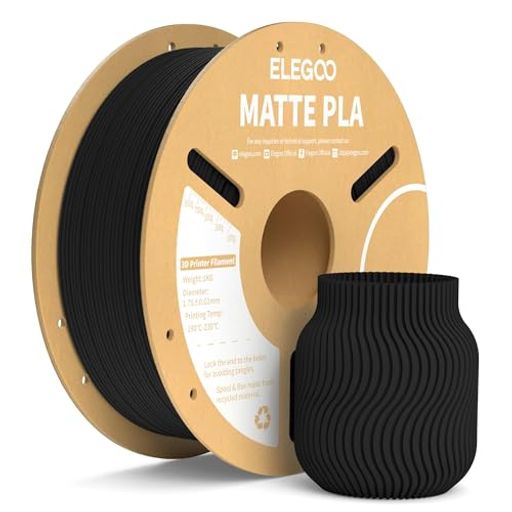 【美しいマット仕上げ】ELEGOO MATTE PLAは、美しいマット、低光沢、滑らかな仕上げを実現し、印刷物の層の線がほとんど見えない状態になります。 【最高の精度と一貫性】ELEGOOは製造中に高度な測定手順を使用して、すべてのフィラメントが1.75 mm直径、精度+/- 0.02 mm、すべての印刷で一貫性と精度を確保します。 【より良い結果のための完璧な巻き取り】フィラメントの各スプールはきれいに巻かれているため、絡まりや給紙の問題を防ぎ、完璧な印刷結果をもたらします。 【詰まりや気泡なし】ELEGOO PLAフィラメントは乾燥したほこりのない環境で製造され、湿気や空気から遠ざけられた真空密封パッケージで梱包されているため、詰まりや気泡の問題はありません。 【ほとんどの3Dプリンターに適合】Neptune 3シリーズ、Neptune 4シリーズなど、一般的な1.75mm 3Dプリンターすべてと互換性があります。密閉型プリンターを使用する場合は、ELEGOO MATTE PLAを印刷する際にドアを開けたままにしてください。
