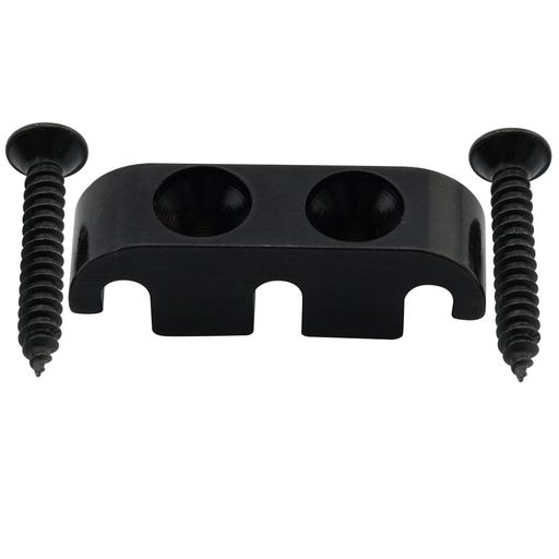 5弦エレキベース用 長さ:25mm、幅:7mm、高さ:8mm、弦ピッチ:9mm ブラス製で、より良い音色とサスティーンが得られます 精密な溝付きストリングガイド、仕上げが良く、取り付けや取り外しが簡単です。 パッケージ内容: 1個ストリングガイド、取り付け用アクセサリー