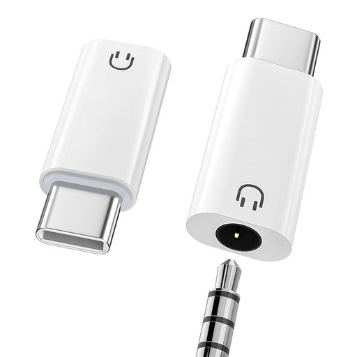 【2個セット】 MoKo USB C to 3.5mm イヤホンジャック 変換アダプター 3.5mm 4極 3極 Type C イヤホン/ヘッドセット変換アダプタ DACチップ搭載 音楽/音量調節/通話 インラインコントロール対応