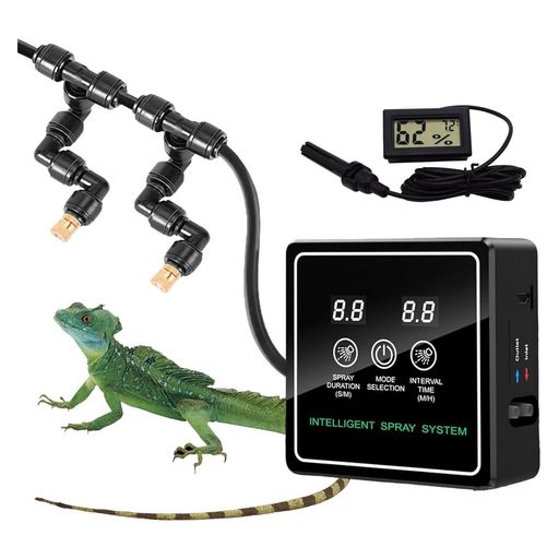Verocis 爬虫類 ミスティング カメレオン 自然界の湿度を再現できる 自動噴霧器 温湿度計付き
