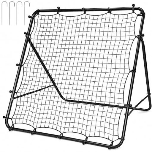 UYTON リバウンドネット サッカー 野球 練習 100cmx103cm 折りたたみ式 屋内屋外兼用 ビッチングネット 自主練習 日本語説明書