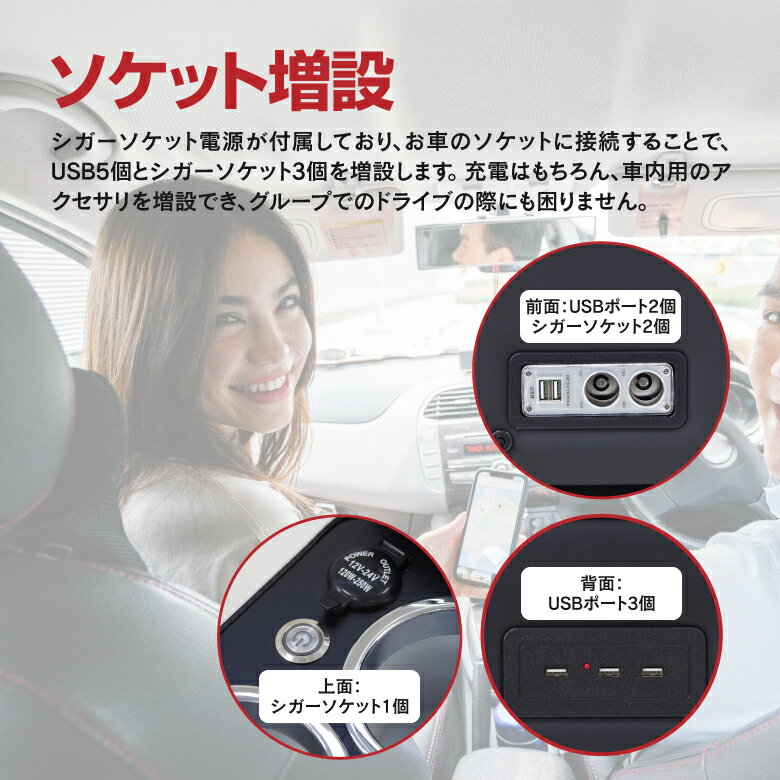 日産セレナC27e-PowerセンターコンソールボックスUSB対応LED付き【送料無料】