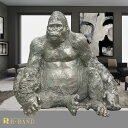オブジェ 置物 ゴリラ 猿 チンパンジー シルバー おしゃれ かっこいい キラキラ モダン 動物 インテリア ディスプレイ インテリア小物 雑貨 小物 男性 オ...