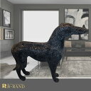 【特大】サルーキ グレーハウンド 犬 ペット オブジェ インテリア インテリア雑貨 装飾 置物 かわいい 店舗 ラウンジ お店 ホスト ブラック レストラン バ...