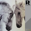 クリスタルアート モノクロ 47x67cm おしゃれ かっこいい キラキラ モダン 馬 ホワイトホース 絵 アートパネル アート オフィス サロン バー カフェ...
