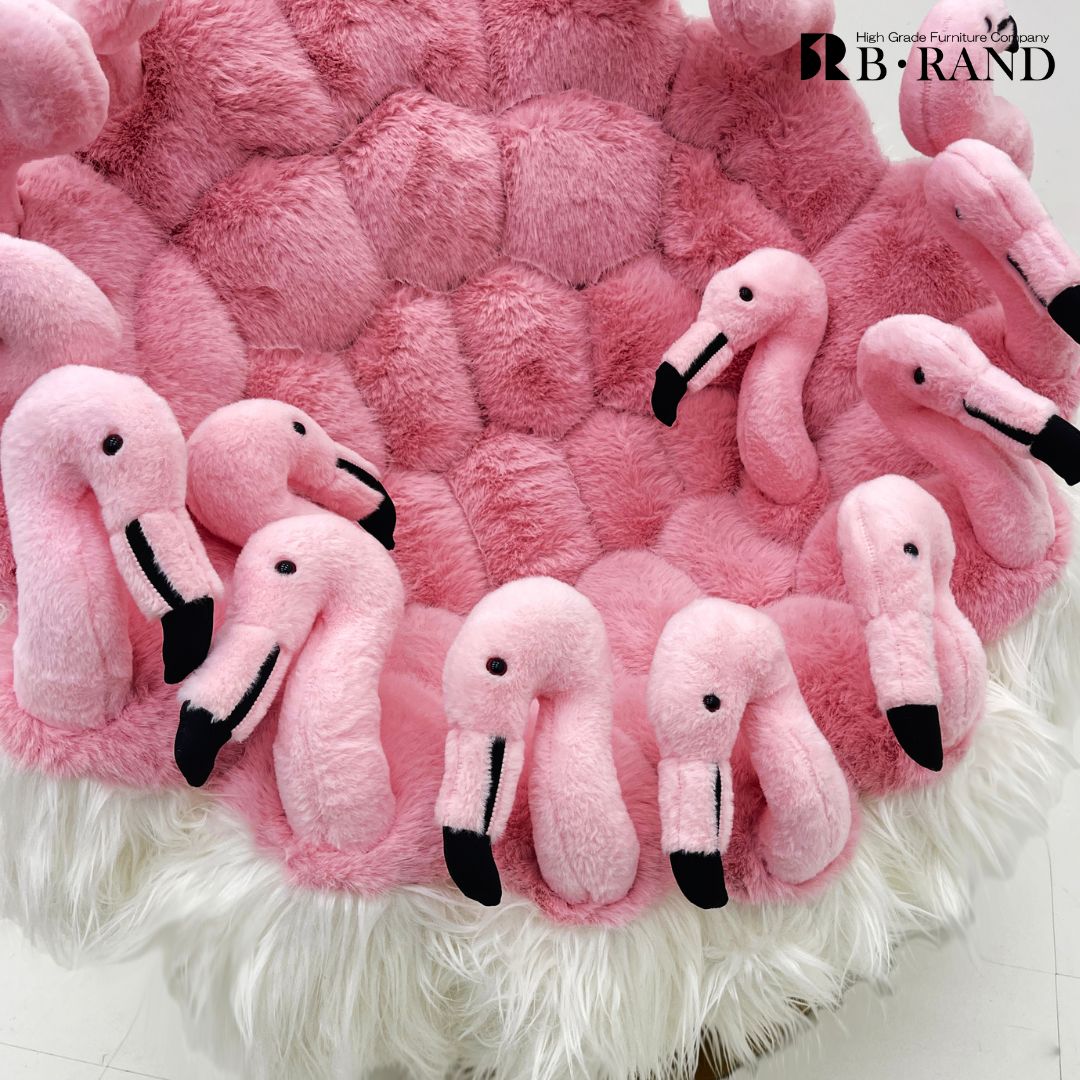 【一人掛け】ソファ 幅110 いす チェア 一人用 リビング 一人ソファ フラミンゴ 鳥 動物 かわいい 面白い インスタ映え おしゃれ ギフト プレゼント 1P 店舗 新築 変わった オフィス 変な サロン 子供部屋 カフェ バー モダン ポップ アスクイン B・RAND フェニックス [3]