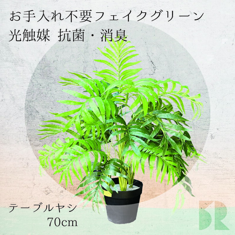 テーブルヤシ 人工観葉植物 60cm 光触媒 抗菌 防臭 観葉植物 造花 フェイクグリーン インテリアグリーン 水やり不要 お手入れ簡単 枯れない 虫がわかない 植物 おしゃれ リビング 玄関 プレゼント サロン カフェ 新築 ギフト アスクイン ASK IN ガーラ