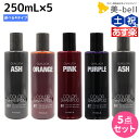 【5/5限定ポイント2倍】フィヨーレ クオルシア カラーシャンプー 250mL ×5個 《アッシュ・オレンジ・ピンク・パープル》 選べるセット / 【送料無料】 美容室 サロン専売品 美容院 ヘアケア カラーケア 褪色防止 ムラサキシャンプー ムラシャン 紫