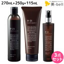 【ポイント3倍!10日0時から】サンコール R-21 R21 シャンプー 270mL + トリートメント 250g + スキャルプサプリ V 115mL セット / 【送料無料】 美容室 サロン専売品 美容院 ヘアケア エイジングケア ヘアサロン おすすめ