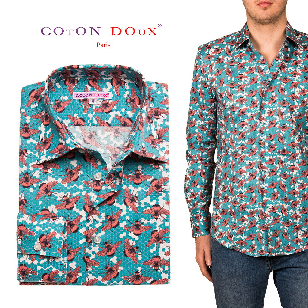 メンズ シャツ 長袖 柄シャツ 大人 きれいめ セレブ レトロ プリント 総柄 カラフル デザインシャツ カジュアルシャツ ドレスシャツ ストレッチ ノーアイロ...