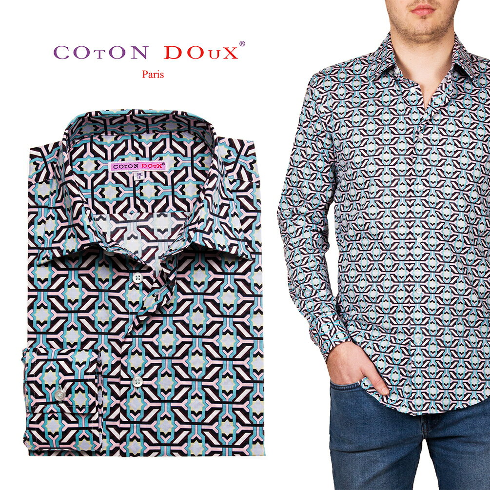 メンズ シャツ 長袖 柄シャツ 大人 きれいめ セレブ レトロ プリント 総柄 カラフル デザインシャツ カジュアルシャツ ドレスシャツ ストレッチ ノーアイロ...