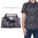 ポロシャツ メンズ 半袖 フランス イタリア アート プリント 柄シャツ ゴルフ ゴルフコンペ 賞品 タウン スポーツ CotonDoux(コトンドゥ) mp0...