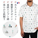 ポロシャツ メンズ 半袖 柄シャツ 自転車 ゴルフコンペ 賞品 カラフル トリコロール 柄 プリント カラフル マルチカラー タウン ゴルフ スポーツ ギフト ...