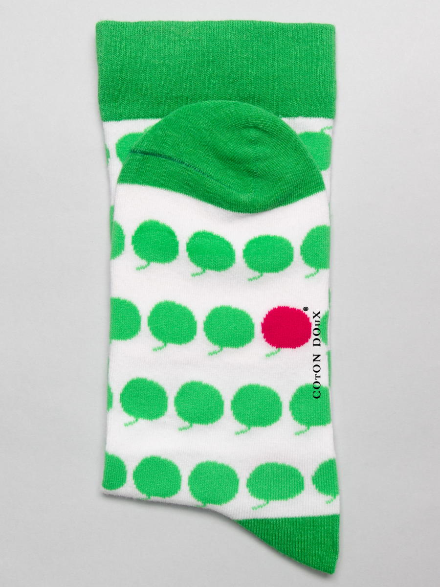 ソックス 靴下 くつした メンズ レディース 男女兼用 柄 ポップ 可愛い オシャレ お洒落 かわいい 青りんご CotonDoux（コトンドゥ） s42626