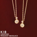 18金 ネックレス レディース 一粒ダイヤモンド K18 ミル打ち ミルグレイン プラチナ 18K 華奢 シンプル スキンジュエリー アズキチェーン イエローゴ...