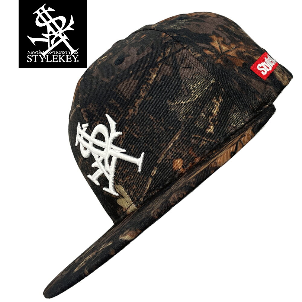 Rakuten - STYLEKEY(スタイルキー) スナップバックキャップ REAL TREE CAMO SNAPBACK CAP(SK99ET-CP01) リアルツリーカモ 迷彩柄 ロゴ マーク 立体 3D 刺繍 総柄 メンズ レディース ヒップホップ B系 ダンサー ストリート系 ベースボールキャップ アウトドア ミリタリー サバゲー 帽子