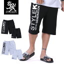 STYLEKEY(スタイルキー) スウェットショートパンツ LEAPING SWEAT SHORT PANTS(SK23SU-SWSPT02) ビッグ ロゴ メンズ ファッション ヒップホップ レゲエ ロック バンド ダンス DJ スケーター B系 ストリート系 ボトムス ショーツ ハーフパンツ 大きいサイズ