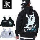 STYLEKEY(スタイルキー) スウェットパーカー BREAKING HOOD SWEAT(SK23FW-SWH01) ロゴ マーク ブレイクダンス モノグラム バックプリント フード 裏毛 プルオーバー メンズファッション レディース ストリート系 ヒップホップ レゲエ B系 大きいサイズ