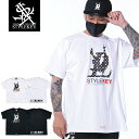 【アウトレット】STYLEKEY スタイルキー 半袖Tシャツ TECHNIQUE S/S TEE(SK23SU-SS05) マーク ロゴ ブレイクダンス マルチ モノグラム バックプリント メンズ ファッション ヒップホップ B系 ストリート系 レゲエ スケーター バイカー DJ ロック バンド 大きいサイズ