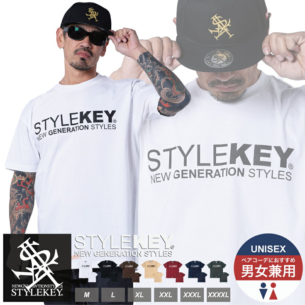 楽天B-BROS Online StoreSTYLEKEY（スタイルキー） 半袖Tシャツ STATUS LOGO S/S TEE（SK24SP-SS01） 定番ロゴ ステータスロゴ メンズ レディース ユニセックス ファッション 男女兼用 ストリート系 ヒップホップ レゲエ ダンス スケート ロック バンド B系 大きいサイズ ビッグサイズ 3L 4L 5L