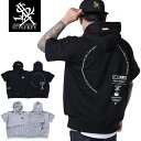 STYLEKEY スタイルキー 半袖スウェットパーカー HIDEOUT S/S HOOD SWEAT(SK24SP-SWH02) ワンポイント テキスト 文字 ボックス ロゴ バックプリント フードプリント メンズ レディース ファッション ストリート系 B系 ヒップホップ レゲエ セットアップ 裏毛 大きいサイズ