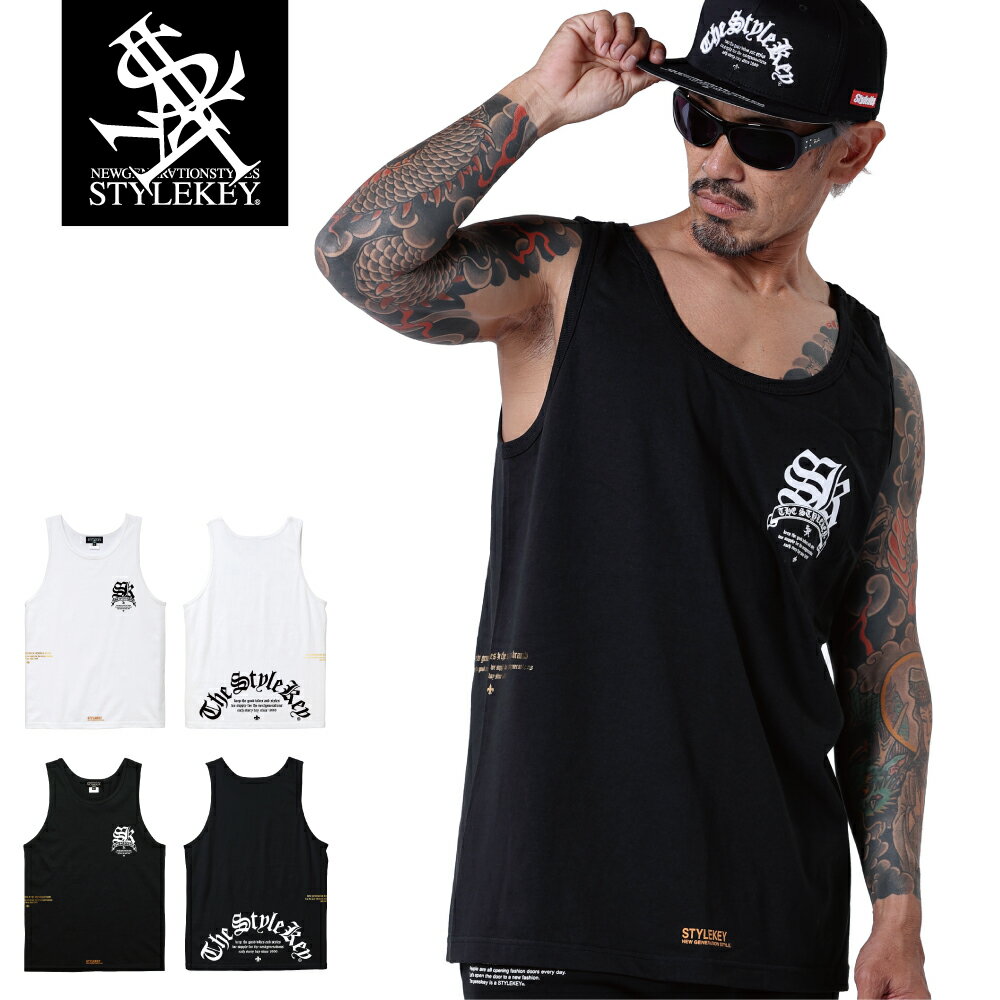 STYLEKEY スタイルキー タンクトップ MORGAN TANK TOP(SK24SU-TT02) ワイルド アーチ ロゴ ワンポイント ゴールド箔 金箔 ...