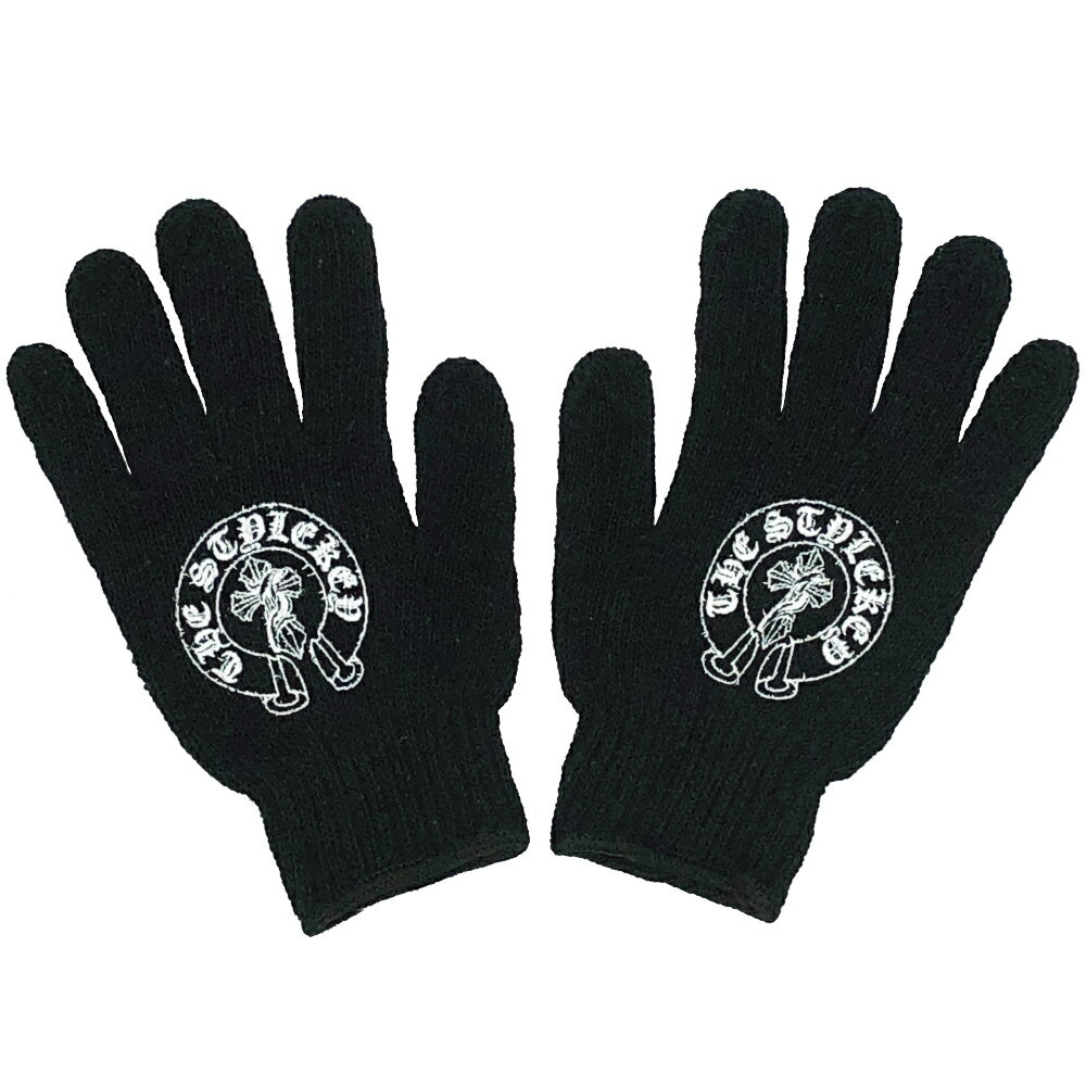 STYLEKEY スタイルキー ワークグローブ GENESIS BLACK WORK GLOVES(SK99-WG01) メンズ ファッション ストリート系 ヒップホップ レゲエ スケーター ロック バンド ラッパー アメリカン アメ車 運転 自転車 バイカー B系 軍手 手袋 滑止め プリント ロゴ マーク ブラック 黒
