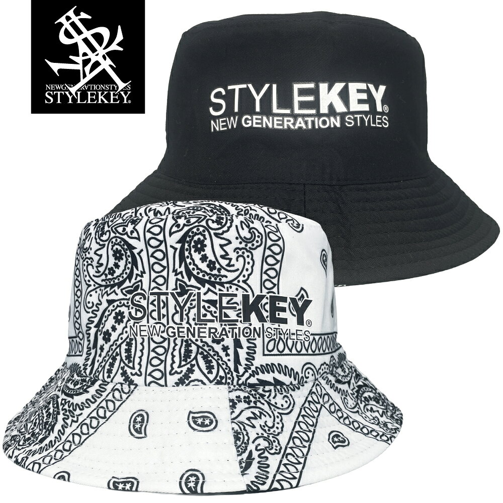 メーカー希望小売価格はメーカーカタログに基づいて掲載しています。STYLEKEY(スタイルキー) 日本 / 1999年設立 その名の通り「STYLE=ファッション」「KEY=鍵」と言う単語をつなぎ時代の流れの中で多くのヘッズのファッションの鍵となるこだわりのウエアを発信し続けている。トータルコーディネートで放たれる多彩なデザインはジャンルを超えて幅広いストリートヘッズから支持を受ける言わずと知れた最重要ブランド。 ブランド STYLEKEY/スタイルキー アイテム PAISLEY REVERSIBLE BUCKET HAT - WHITE 品番 SK99ET-HAT04 素材 ポリエステル100% 商品説明 独自のデザインワークでストリートシーンを旋風するスタイルキーからペイズリーパターンとベーシックなブラックの1つで2通りのかぶり方が楽しめるリバーシブルバケットハットが登場。リバーシブル仕様にする為に2枚地で仕上げてあるので厚みのあるしっかりとした作りで両面共におでこ部にロゴプリントを施したお洒落なアイテムです。このアイテムは深めにかぶるタイプではなく若干小さめな作りになっているので流行の浅めにかぶったハットコーデが楽しめます。 SIZE 内周 深さ ツバ ーー 【 FREE 】 56〜59cm 9cm 6cm ーー