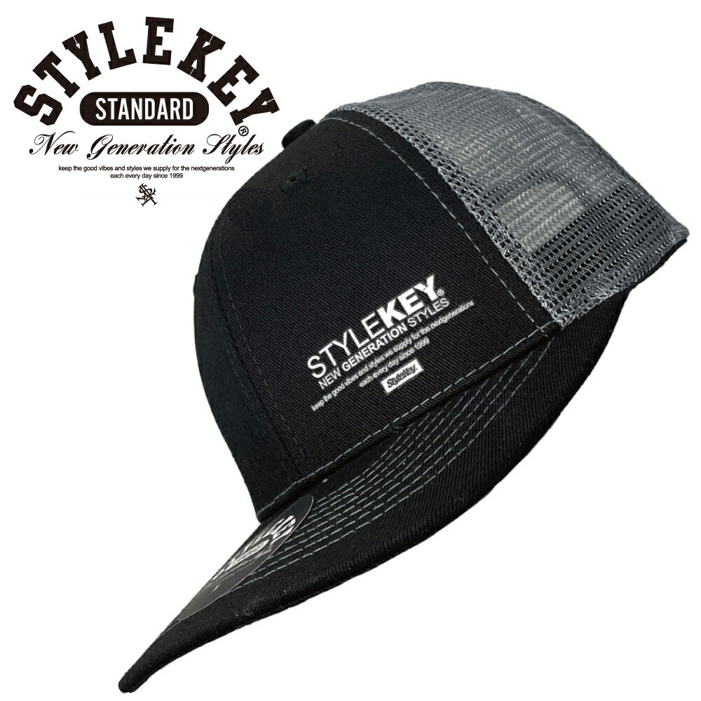 Rakuten - STYLEKEY STANDARD スタイルキー スタンダード メッシュキャップ 2TONE MESH CAP(SK99SD-CP02) ロゴ ネーム生地 縫い付け メンズ レディース ファッション ヒップホップ B系 ワンポイント アメカジ ロック ストリート系 ベースボールキャップ 切り替え ツートーン 配色 帽子